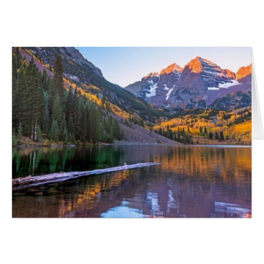 Maroon Bells Alpen Glow Cards (Front Horizontal)