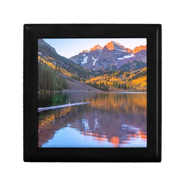Maroon Bells Alpen Glow Keepsake Box (Front)