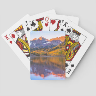 Maroon Bells Alpen Glow Poker Cards