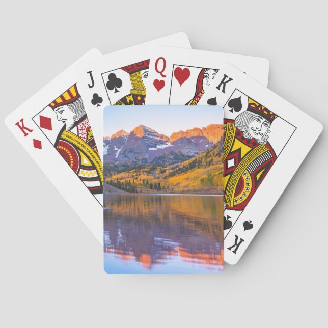 Maroon Bells Alpen Glow Poker Cards (Back)