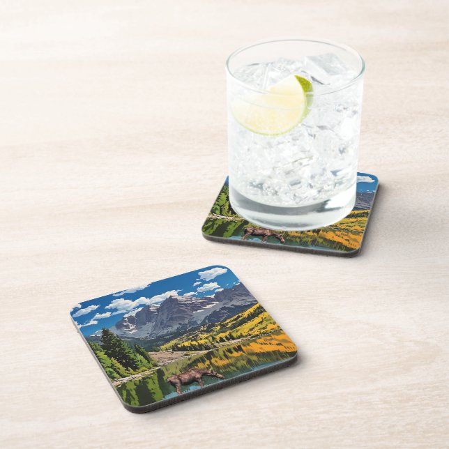 Maroon Bells Beverage Coaster (Right Side)