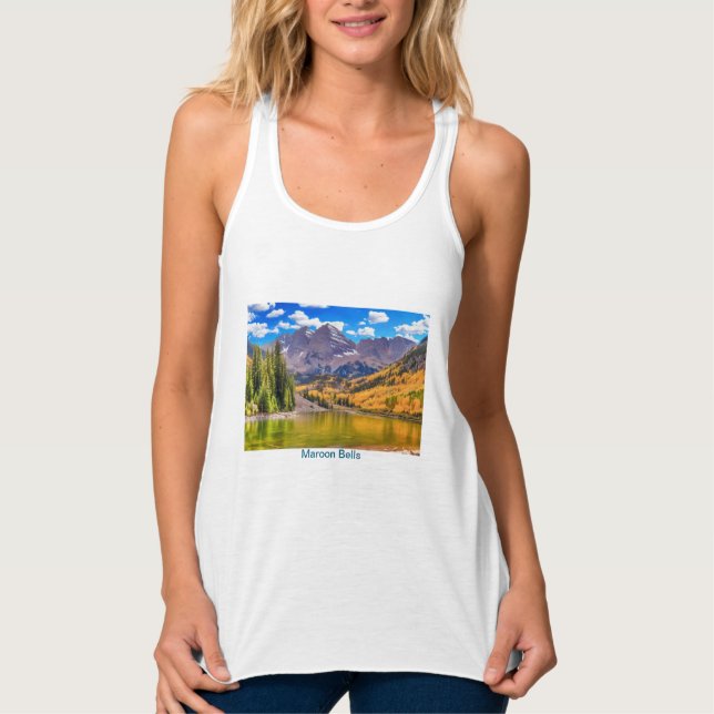 Maroon Bells in Aspen, Colorado Tank Top (Front)