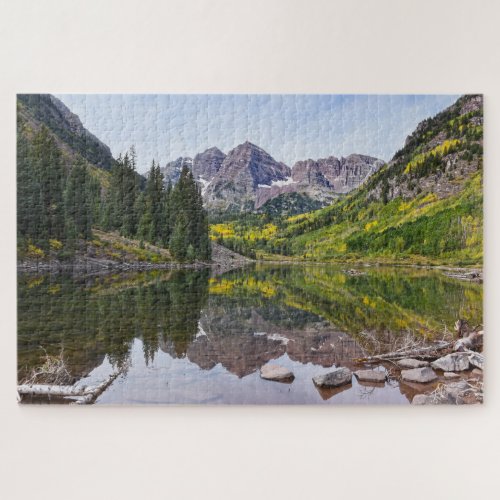 Maroon Bells in Autumn Colorado Jigsaw Puzzle