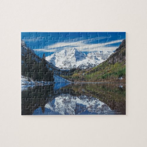 Maroon Bells in White River National Forest in Jigsaw Puzzle