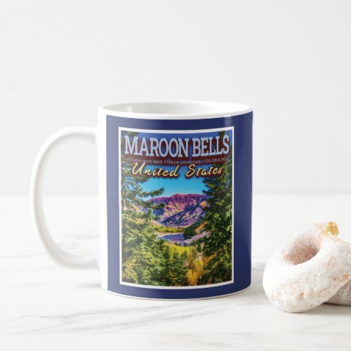 MAROON BELLS _ MAROON LAKE _ COLORADO US COFFEE MUG