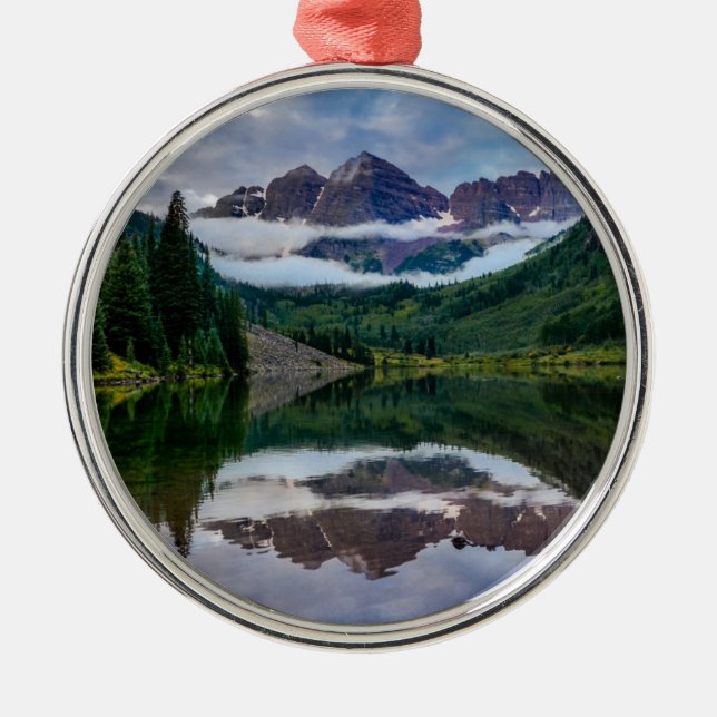 Maroon Bells Metal Ornament (Front)