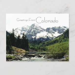 Maroon Bells near Aspen, Colorado Postcard