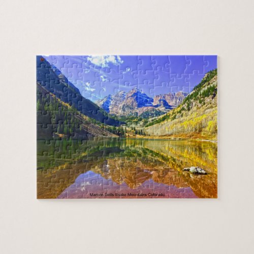 Maroon Bells Snake Mountains Colorado Jigsaw Puzzle