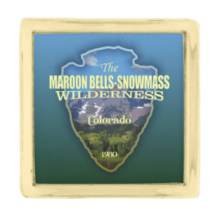 Maroon Bells-Snowmass (arrowhead) Gold Finish Lapel Pin