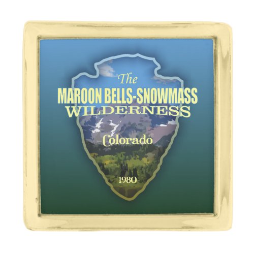 Maroon Bells_Snowmass arrowhead Gold Finish Lapel Pin