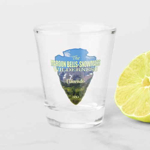 Maroon Bells_Snowmass arrowhead Shot Glass