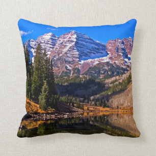 Maroon Bells Throw Pillow