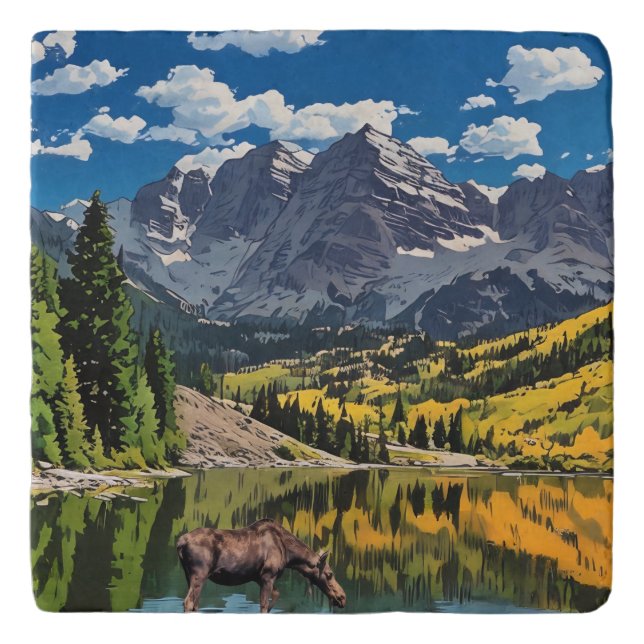 Maroon Bells Trivet (Front)