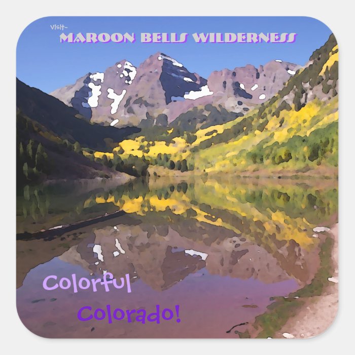 Maroon Bells Vintage Style Stickers