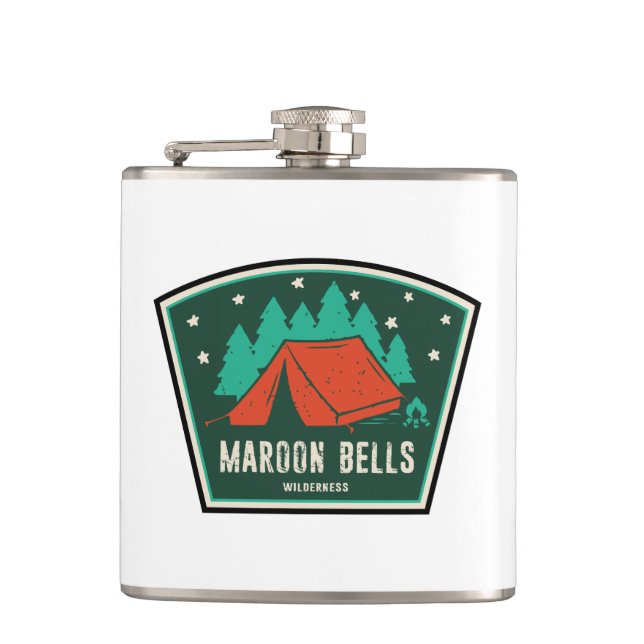 Maroon Bells Wilderness Camping Flask (Front)
