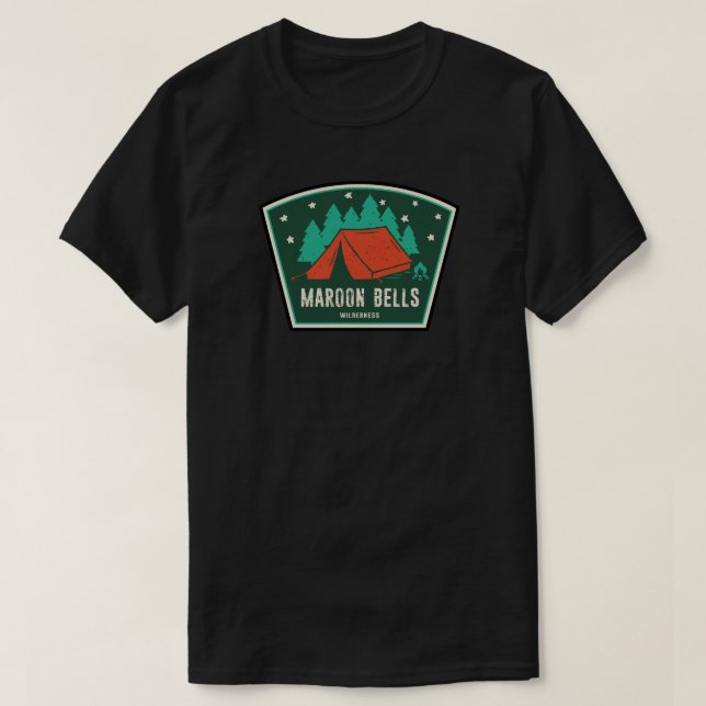 Maroon Bells Wilderness Camping T-Shirt (Design Front)