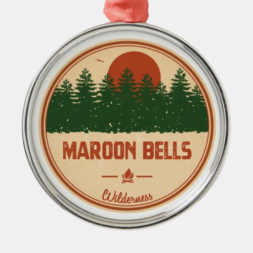 Maroon Bells Wilderness Metal Ornament