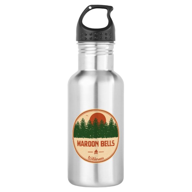 Maroon Bells Wilderness Stainless Steel Water Bottle (Front)