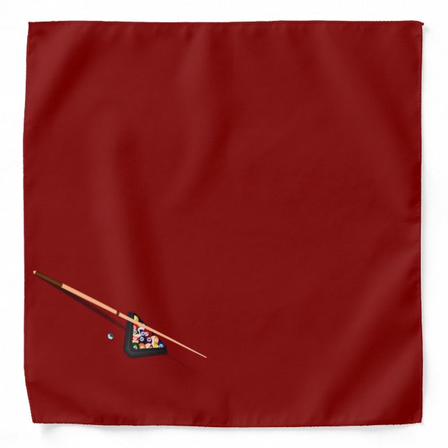 Maroon Billiard Table Bandana (Front)