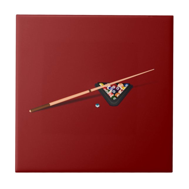 Maroon Billiard Table Ceramic Tile (Front)