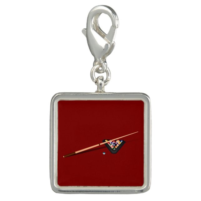 Maroon Billiard Table Charm (Front)