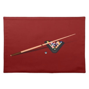 Maroon Billiard Table Cloth Placemat