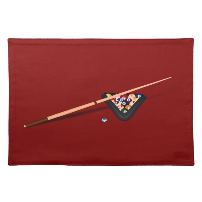 Maroon Billiard Table Cloth Placemat (Front)