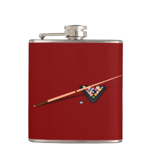 Maroon Billiard Table Flask
