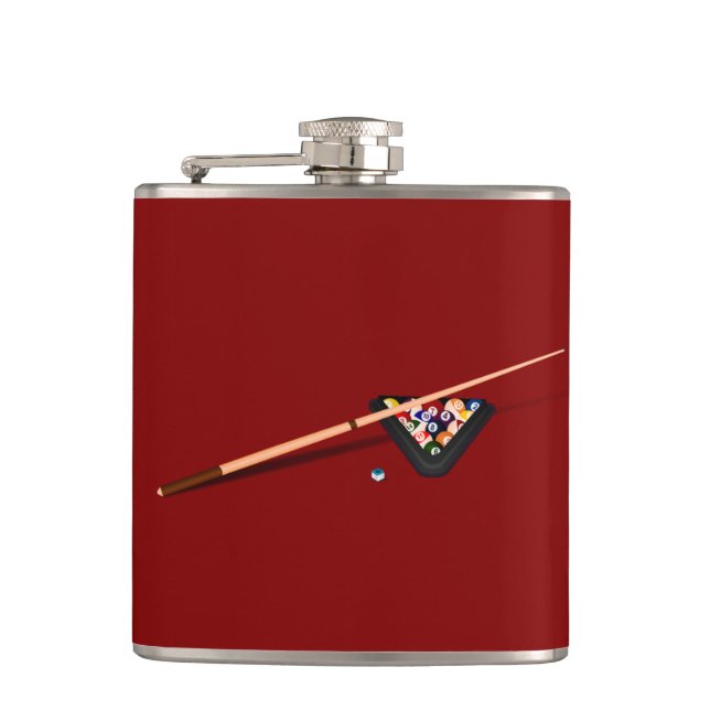 Maroon Billiard Table Flask (Front)
