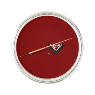Maroon Billiard Table Lapel Pin