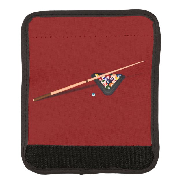 Maroon Billiard Table Luggage Handle Wrap (Front)