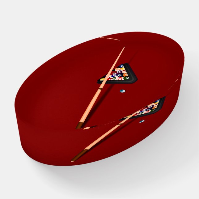 Maroon Billiard Table Paperweight (Angled)