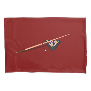 Maroon Billiard Table Pillow Case