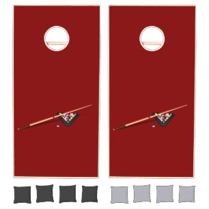 Maroon Billiard Table Regulation Cornhole Set