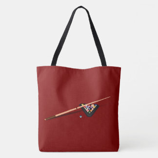 Maroon Billiard Table Tote Bag