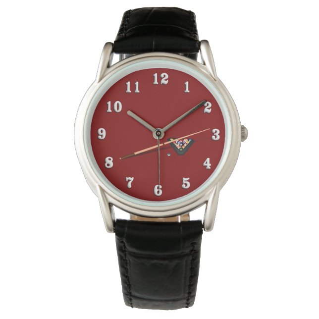 Maroon Billiard Table Watch (Front)