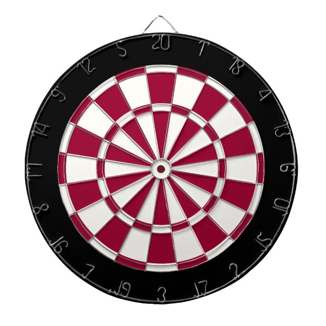 Maroon Black And White Dart Board (Front)