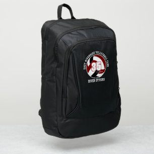 maroon black volleyball player name team colors port authority® backpack