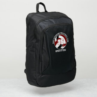maroon black volleyball player name team colors port authority® backpack