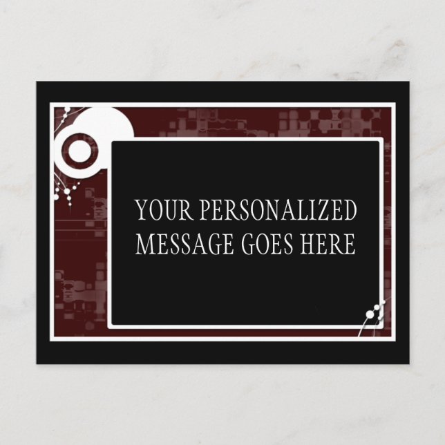 maroon block scheme postcard (Front)