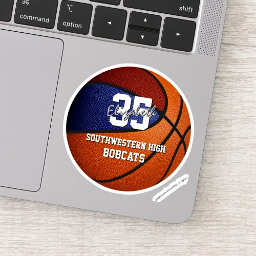 Maroon blue basketball athlete gifts under 10 sticker
