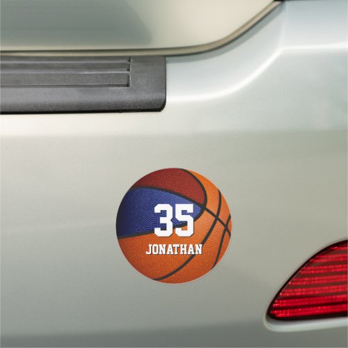 maroon blue basketball team colors spirit day car magnet