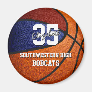 maroon blue sports team colors gifts basketball magnet