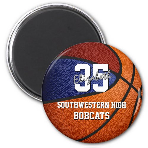 maroon blue sports team colors gifts basketball magnet