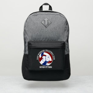 Maroon blue volleyball team colors kids port authority® backpack