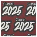 Maroon Bold Brush Class of 2025 Fabric