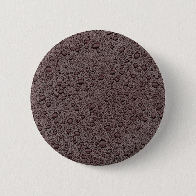 Maroon brown water droplets button (Front)