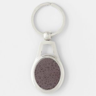 Maroon brown water droplets keychain