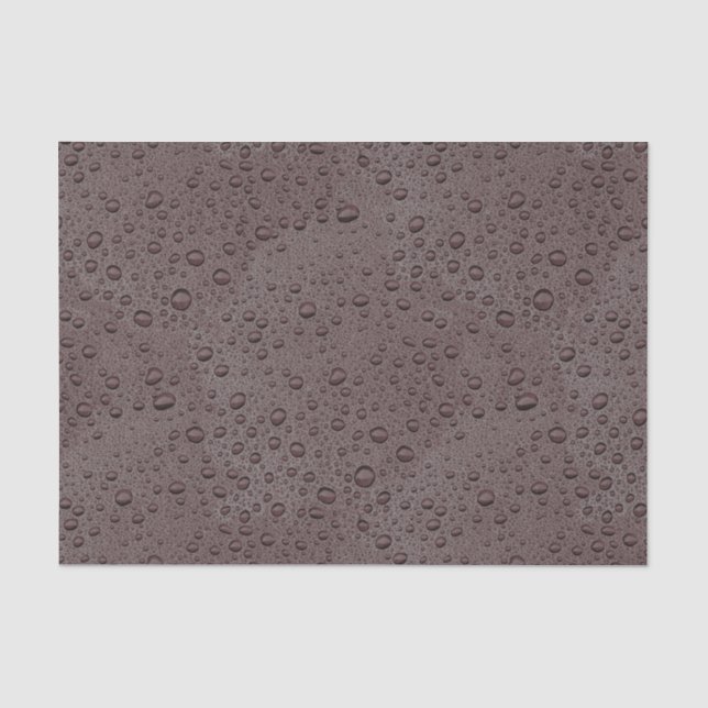 Maroon brown water droplets tissue paper (Front)