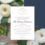 maroon burgundy navy blue traditional wedding invitation<br><div class="desc">This design is part of a collection - please contact us if you need any additional stationery
*not real foil</div>